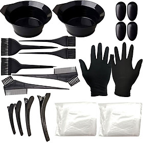 22pcs Hair Color Mixing Dye Kit Hair Coloring Set Salon Tools Hair Dyeing Board Cape Tint Brush Comb Bowl Hair Clips