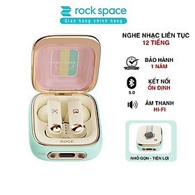 Tai nghe không dây Rock Retro Style True Wireless Stereo Bluetooth Rockspace nghe nhạc liên tục 12h Hàng chính hãng