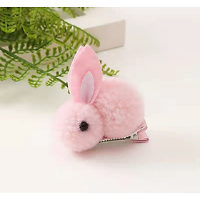 Kẹp tóc 3D hình con thỏ bông cute đa màu