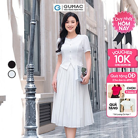 Chân váy A dập ly đều, bản to, phom A GUMAC VD09020