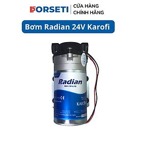 Bơm tăng áp 24V Radian Karofi dùng cho máy lọc nước RO, dàn phun sương - Hàng chính hãng