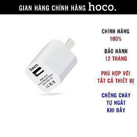 Củ sạc USB hàng chính hãng Hoco UH102, cốc sạc cho IP/Android