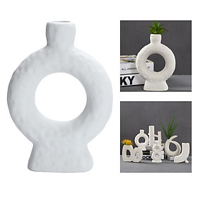 Geometric Ceramic Flower Vase Centerpiece Home Decoration