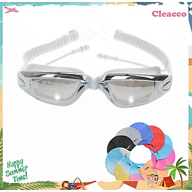 Kính Bơi Tráng Gương kèm bịt tại cao cấp Cleacco chống sương mù , chống tia UV Hàng chính hãng - Tặng kèm nón bơi Silicon ( Màu ngẫu nhiên )