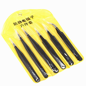 Bộ 6 nhíp gắp linh kiện Chống tĩnh điện Tweezers ESD