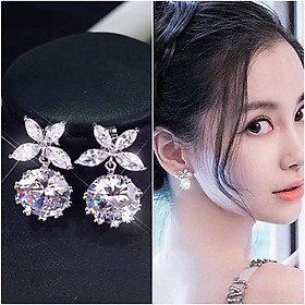 BÔNG TAI NỮ BẠC 925 SANG TRỌNG TRẺ TRUNG TRANG SỨC CAO CẤP NO.93 HOA TAI NỮ HT13