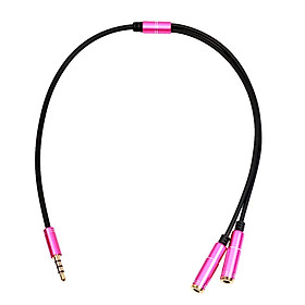 3.5mm Headphone Audio Splitter Jack Male to 2 Dual Female Cable Adapter,3.5mm Stereo Y Audio Splitter Cable Compatible with iPhone,Samsung,Smartphones,Tablet,Mp3,Hedaphone,Headset,Aluminum case Connector with 30cm Cable Length
