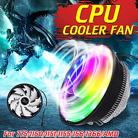 Silent CPU Cooler Fan Heat Sink For Intel 775/1150/1151/1155/1156/1366 AMD PC
