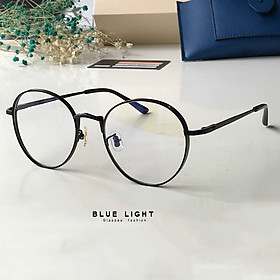 Gọng Kính Cận, Kính Giả Cận Nam Nữ Không Độ Mắt Tròn Gọng Đen Viền Dày Không Độ Hàn Quốc - BLUE LIGHT SHOP
