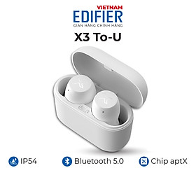 Tai nghe Bluetooth 5.0 EDIFIER X3 To-U Âm thanh Stereo - Chống nước IPX5 - Hàng chính hãng