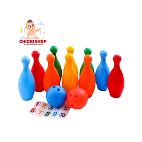 Bộ Đồ Chơi Ném Bóng Bowling Loại Lớn Bằng Nhựa Cho Bé Vận Động Trong Nhà Và Phát Triển Thể Chất