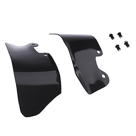 1 Pair Motorcycle Wind Deflectors Scratch Resistant for   Black