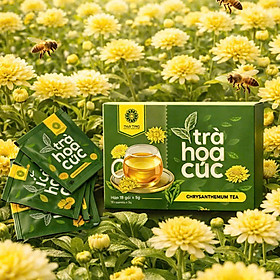 TRÀ HOA CÚC HÒA TAN HỘP 18 GÓI X 5G, GIÚP THANH NHIỆT, GIẢI KHÁT, THÍCH HỢP VỚI MỌI LỨA TUỔI