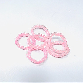 PHỤ KIỆN NỮ HANDMADE MÀU HỒNG MÃ 06 DẠNG TRÒN LẤP LÁNH