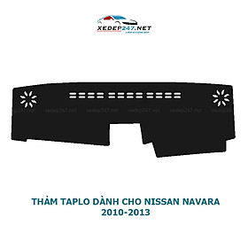 Thảm Taplo dành cho xe Nissan Navara 2010 đến 2019 chất liệu Nhung, da Carbon, da vân gỗ