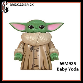 Đồ chơi lắp ráp minifig Cuộc chiến giữa các vì sao Star Wars Baby Yoda Bậc thầy Jedi WM925