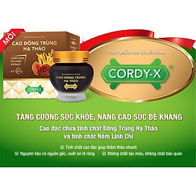 Cao Đặc Cordy X Chứa Tinh Chất Đông Trùng Hạ Thảo Và Nấm Linh Chi Giúp Hấp