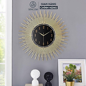 Mua Đồng hồ treo tường nghệ thuật tia đen SENCOM thiết kế phong cách Bắc Âu decor trang trí nhà cửa
