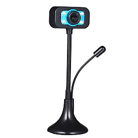 USB Webcam Desktop Computer PC Video with Microphone Flexible Hose 4 L-ED Night V-ision Camera