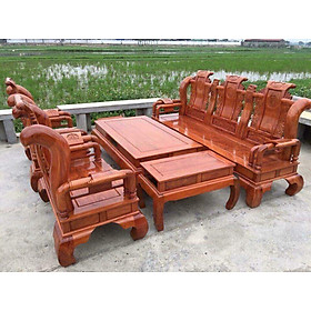 Bộ sofa Tần Thủy Hoàng gỗ hương cột 12 (FREESHIP HCM 30-50 KM )