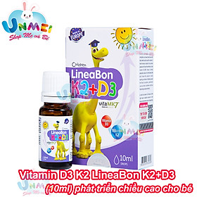 Vitamin k2 d3 hỗ trợ tăng chiều cao, hết còi xương cho trẻ sơ sinh - LINEABON K2D3 - Sản phẩm từ Châu Âu - Công nghệ mới giúp hấp thu tối đa canxi tự nhiên
