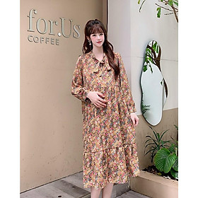 Đầm bầu thu đông dài tay hàng thiết kế phong cách hàn quốc trẻ trung