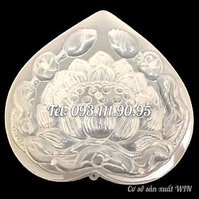 Mua Khuôn rau câu sinh nhật  cưới hỏi hoa sen – Khuôn hình tim loại 20 cm - Mã số 1229