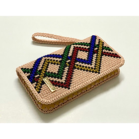 VÍ NỮ CẦM TAY ĐAN TAY MÓC LEN HANDMADE