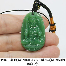 Dây chuyền phật Bất Động Minh Vương màu xanh - Phật bản mệnh