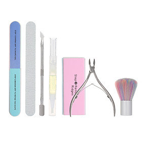 Nail Art Tools Nail File 4 Way Nail Buffer Block Nail Dust Brush Nail Pusher Nail Oil Pen Cuticle Clipper
