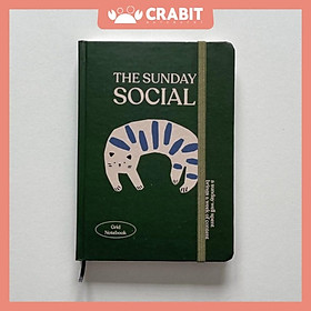 Hình ảnh Sổ Tay A5 Grid Ô Vuông 130gsm Crabit, The Sunday Social, Mèo Xanh