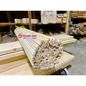 Mua  MS178  Thanh gỗ thông vuông 1cm x 1cm x dài 1m + bào láng 4 mặt