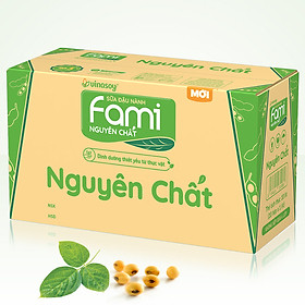 Hình ảnh Thùng 10 Hộp Sữa Đậu Nành Fami Nguyên Chất (1 lít / Hộp)