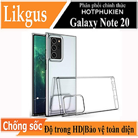 Ốp lưng chống sốc trong suốt cho Samsung Galaxy Note 20 Likgus Crashproof giúp chống chịu mọi va đập - hàng nhập khẩu