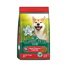 Hình ảnh THỨC ĂN HẠT CHO CHÓ VỊ BÒ CLASSIC PET GÓI 2KG ( Túi zip)