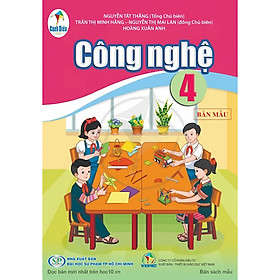 Sách – Công Nghệ 4 Cánh Diều và 2 tập giấy kiểm tra ô ly vỏ hồng tím