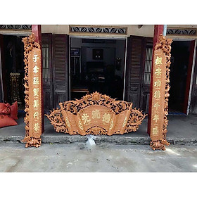 Mua Bộ hoành phi câu đối gỗ gõ đỏ GT02 - Đồ Gỗ Mạnh Hùng