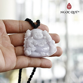 Mặt dây chuyền phật di lặc cẩm thạch A 42x47mm mệnh hỏa mộc - Ngọc Quý Gemstones