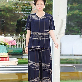 Đồ bộ trung niên cho bà cho mẹ, chất liệu mát, thấm hút mồ hôi, đồ bộ nữ kiểu set đi chơi , bộ đồ trung niên TN01
