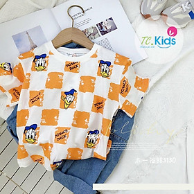 Áo thun họa tiết con vịt cho bé trai phong cách Hàn Quốc size 20-65kg chất cotton mềm mịn mát