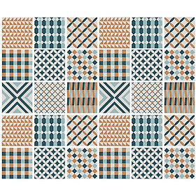 Decal Gạch Bông H51 - Set 30 ô 20x20cm - Decal Dán tường Trang trí