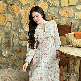 Đầm Maxi Ruzimay Dáng Dài Cổ Khuy Bèo R1000