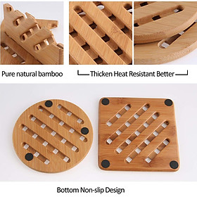 Natural Wood Trivets For Hot Dishes Kitchen Hot Pads Handmade Table Decor