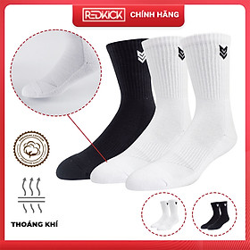 Combo 3 đôi Tất thể thao Redikick Cổ cao R365 Sợi Cotton Cao Cấp Vớ Nam Nữ Unisex có đệm Cushion Chống hôi chân, Thoáng khí, Thấm mồ hôi phù hợp chơi Bóng Rổ Bóng đá Bóng Chuyền Tennis Chạy Bộ Đá banh - Hàng Chính Hãng