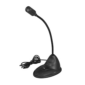 3.5mm Desktop Microphone Computer Microphone Gooseneck Omnidirectional Microphone for Conference Lecture Voice Chat