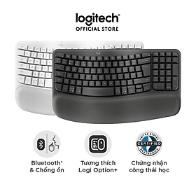 Bàn phím không dây Công thái học Logitech Wave Keys - Hàng chính hãng
