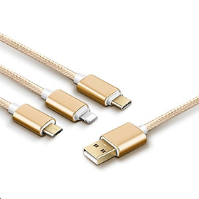 Mua CÁP SẠC 3 ĐẦU BỌC  DÂY DÙ - MÀU NGẪU NHIÊN -- HÀNG NHẬP KHẨU