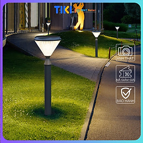 Mua Đèn trụ sân vườn kim cương năng lượng mặt trời cao 50-75cm TS07D tích hợp 2 màu ánh sáng trắng/vàng