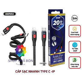 Cáp sạc nhanh Remax 18/20W dùng cho Iphone, Ipad - Hàng chính hãng