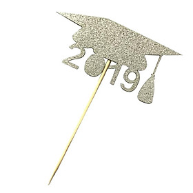 10pcs Cake Toppers Paper 2019 Doctorial Hat Cake Picks for Party Birthday